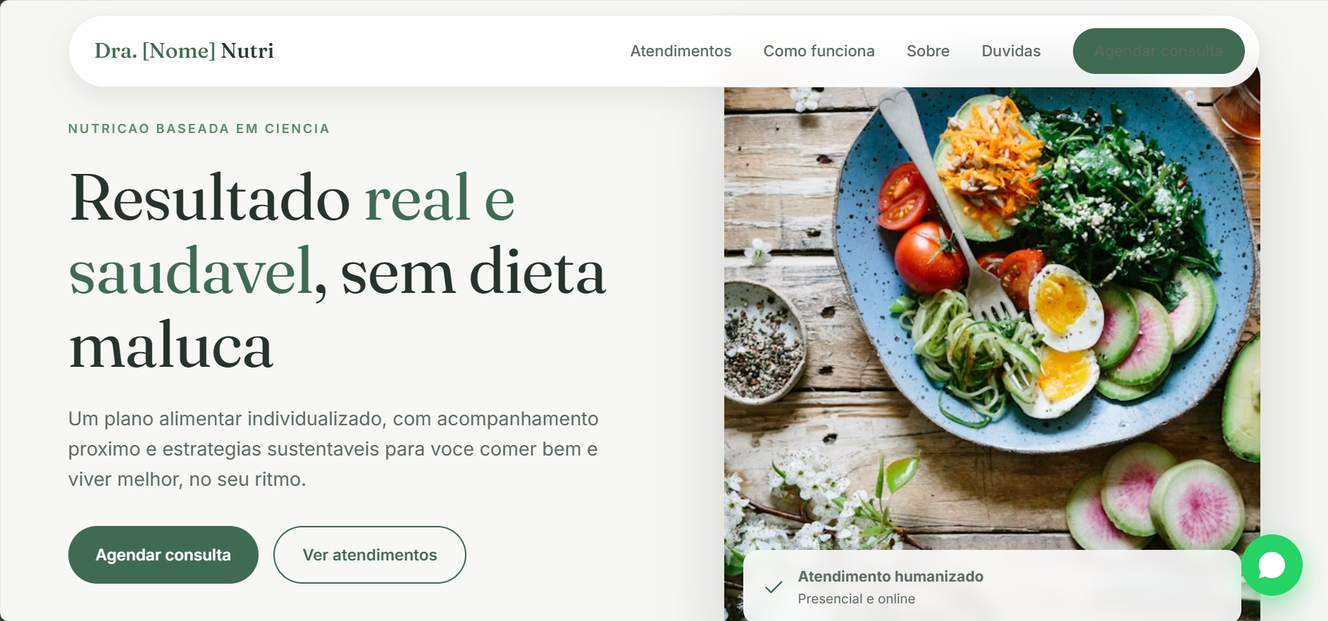 Website Premium para Nutricionista