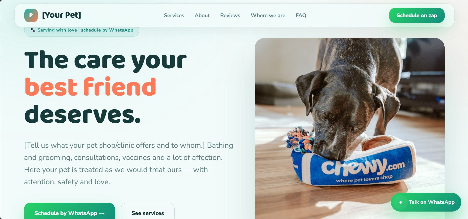 Website Premium para Pet Shop